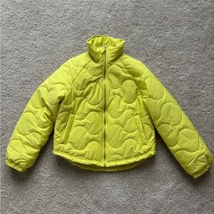 Women’s Bright Yellow Puffer Jacket